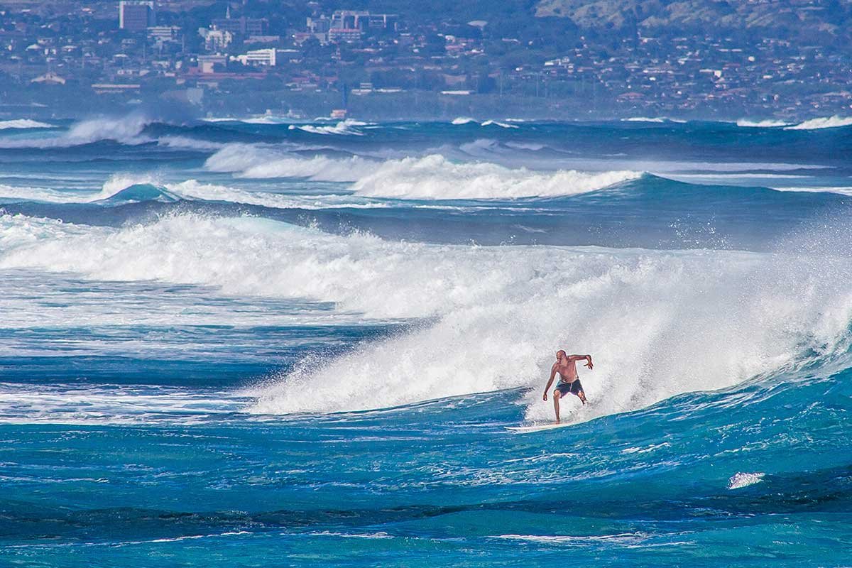 Surfer near Paia Town